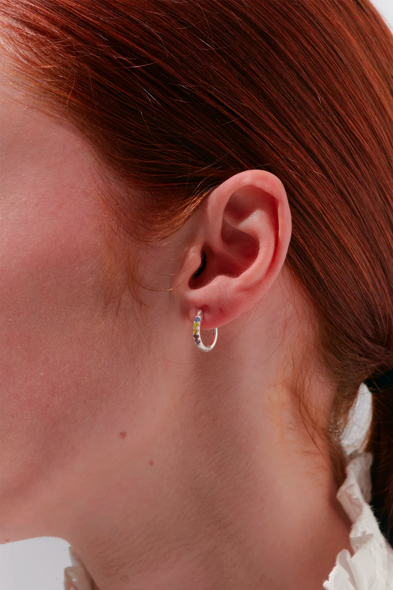 Karen Walker Miniaturist Earrings // Silver