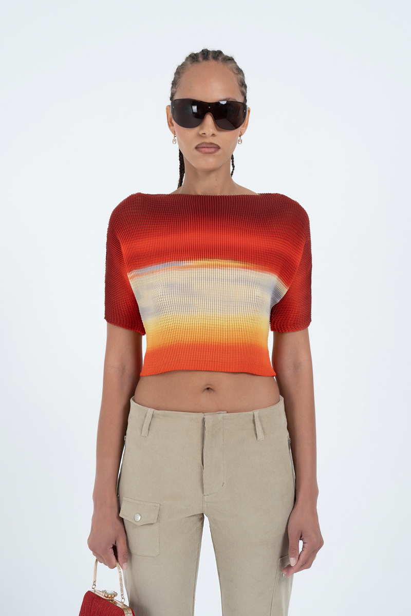 Arthur Waffle Pleat Tee // Mirage