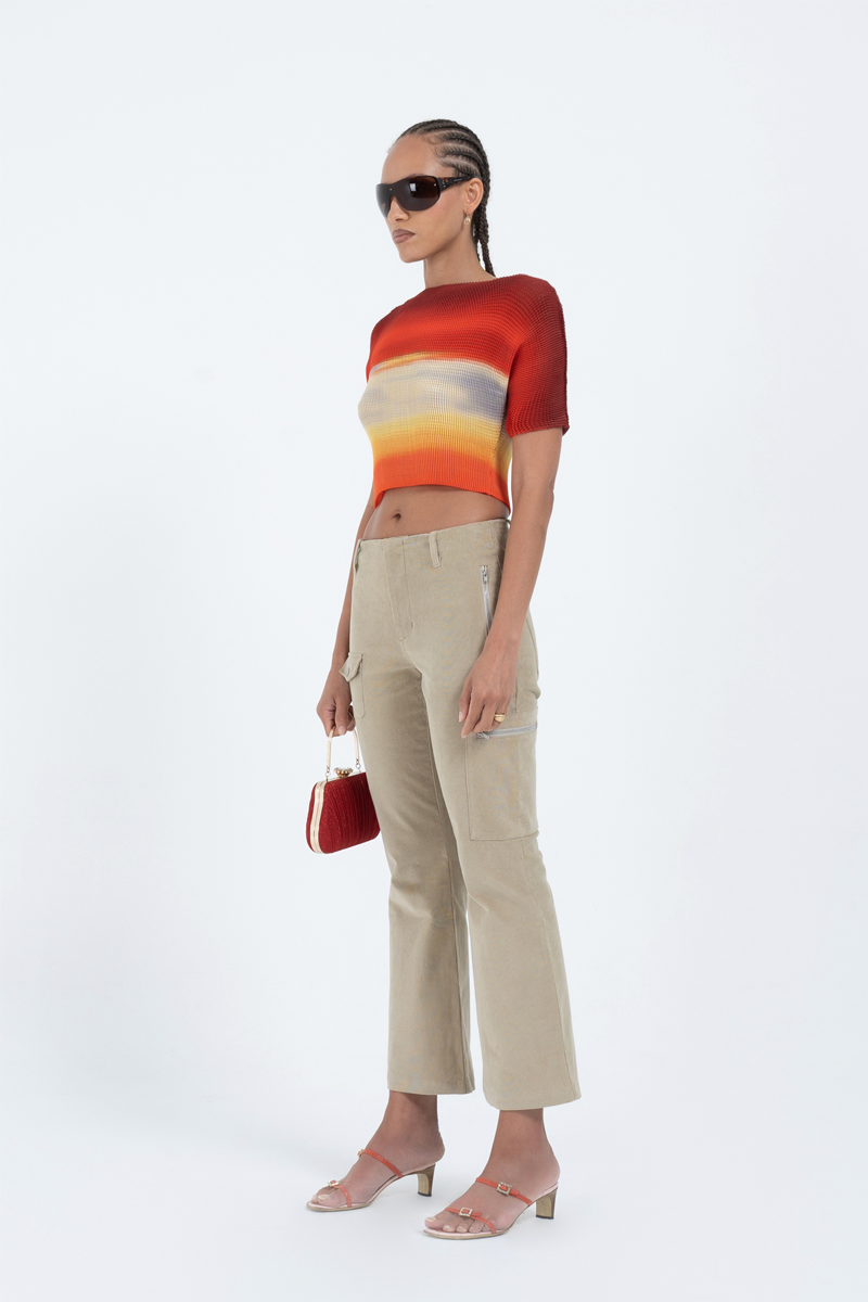 Arthur Waffle Pleat Tee // Mirage