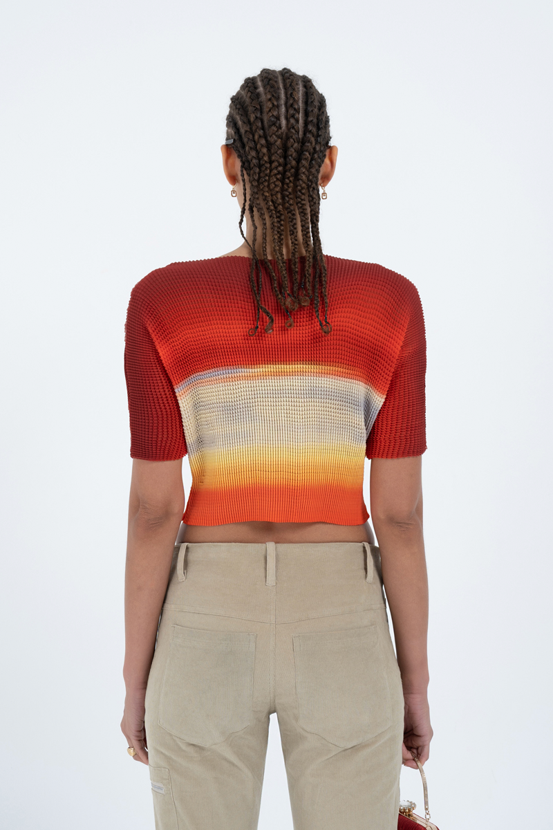 Arthur Waffle Pleat Tee // Mirage
