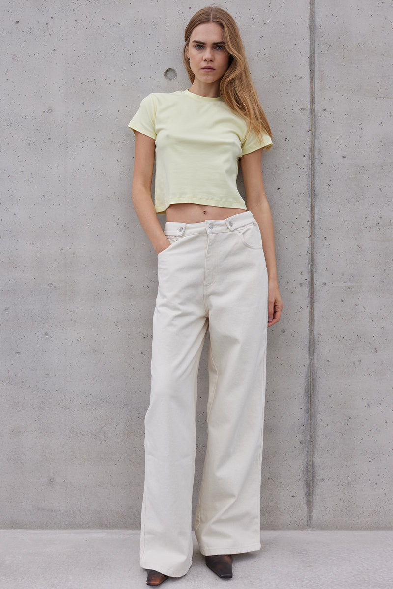 Oval Square Amy Tee // Yellow