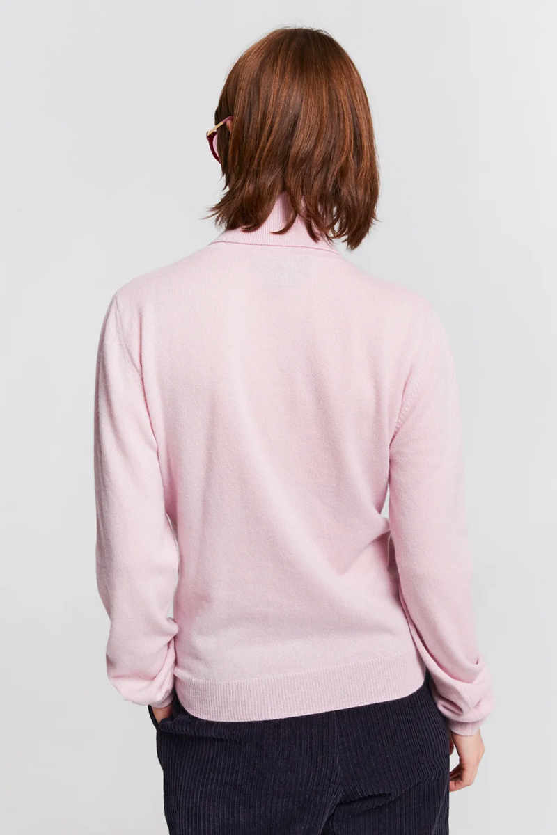 Karen Walker Classic Roll Neck Sweater // Pink