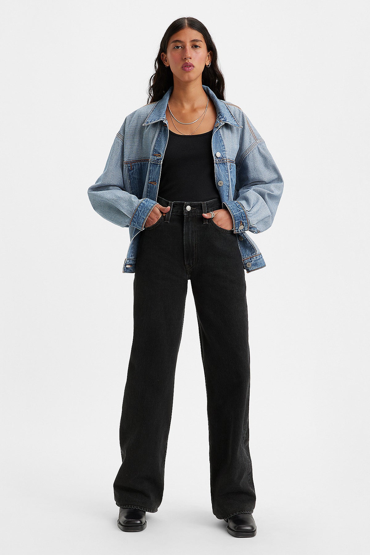 Levi's Ribcage Wide-Leg Jeans // Rosie Posie