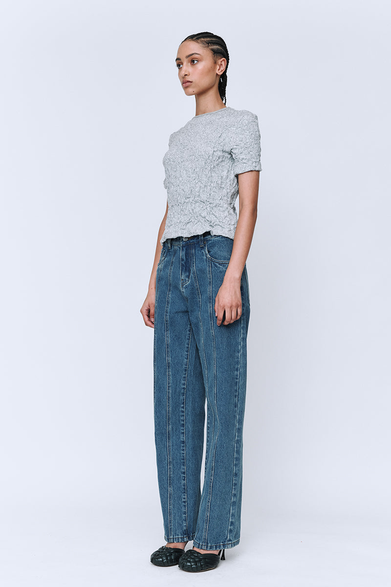 Wynn Hamlyn Scrunch T-Shirt // Grey