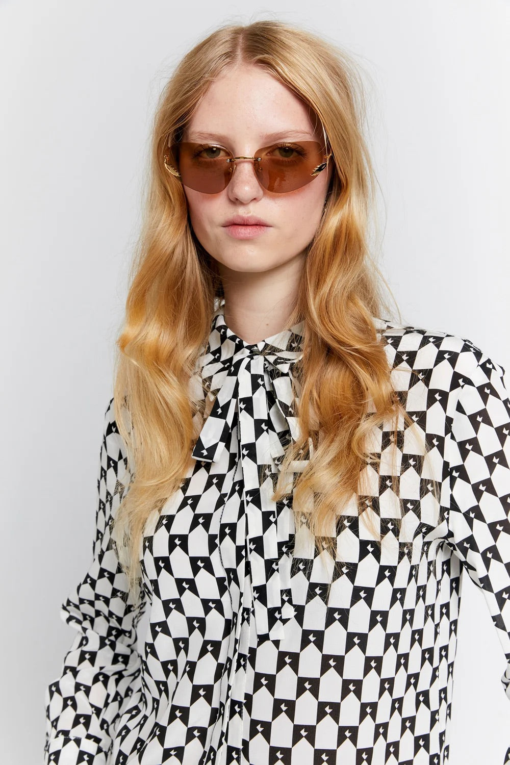 Karen Walker Tied Walker Dress Shirt // Monogram