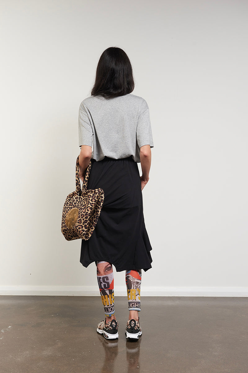 Verner Tie Up T-Shirt Skirt // Black
