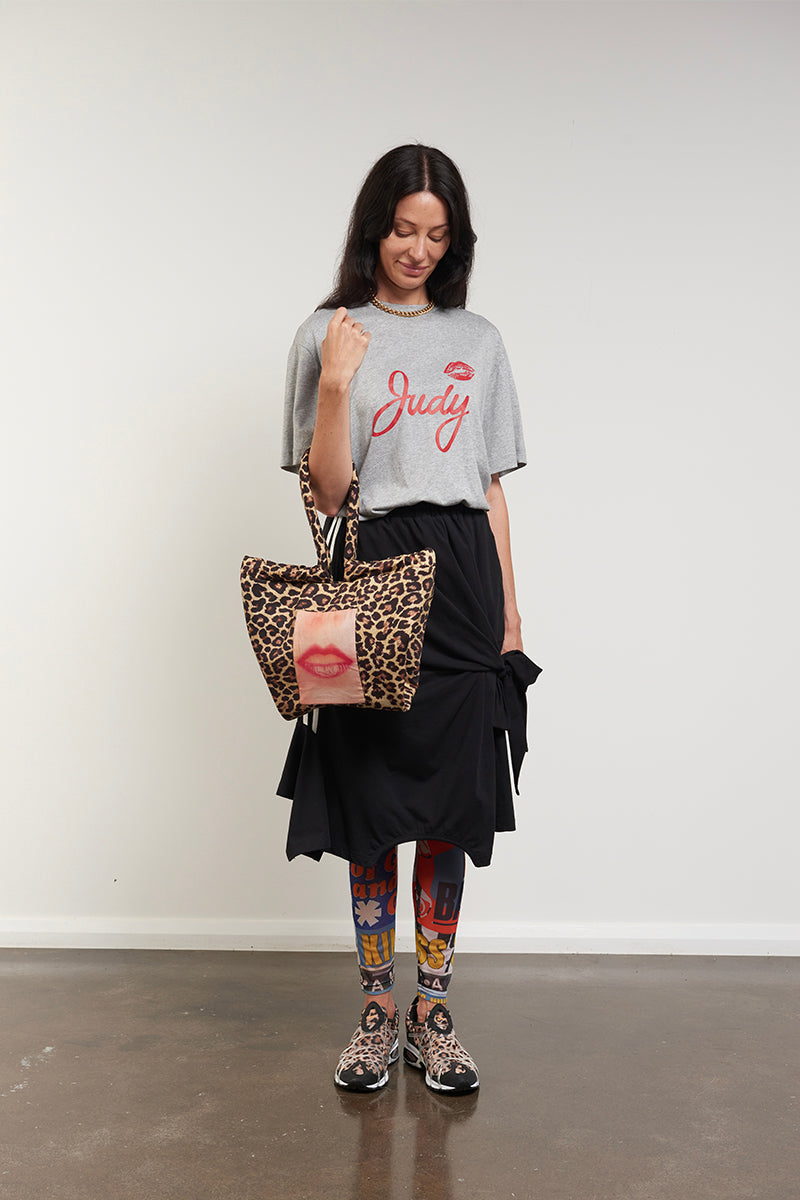 Verner Tie Up T-Shirt Skirt // Black