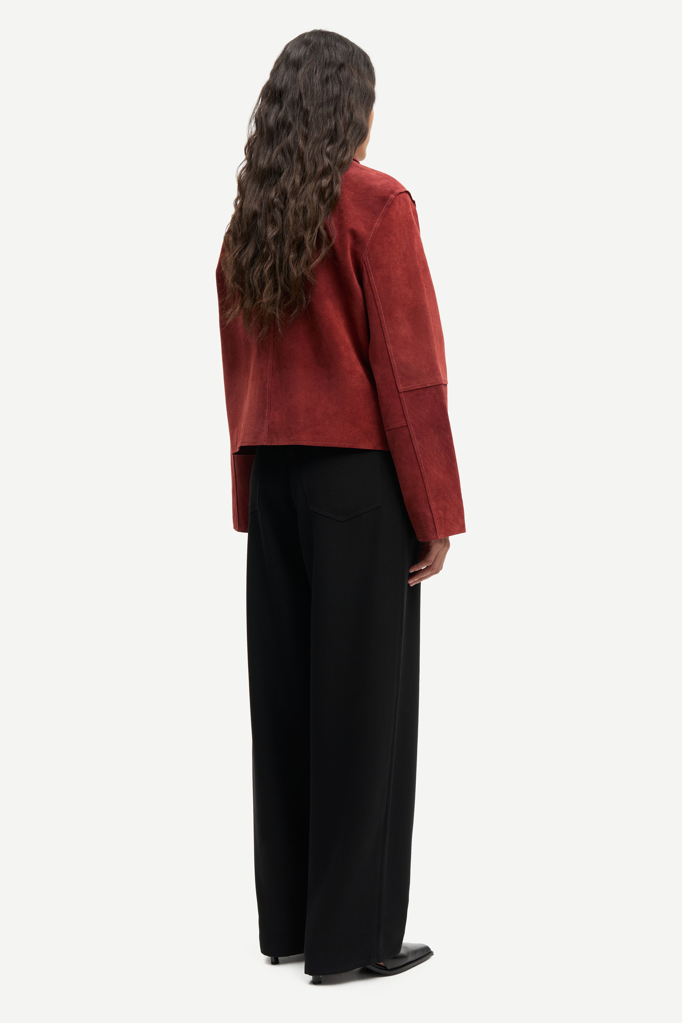 Samsøe Samsøe Salylo Suede Jacket // Fired Brick