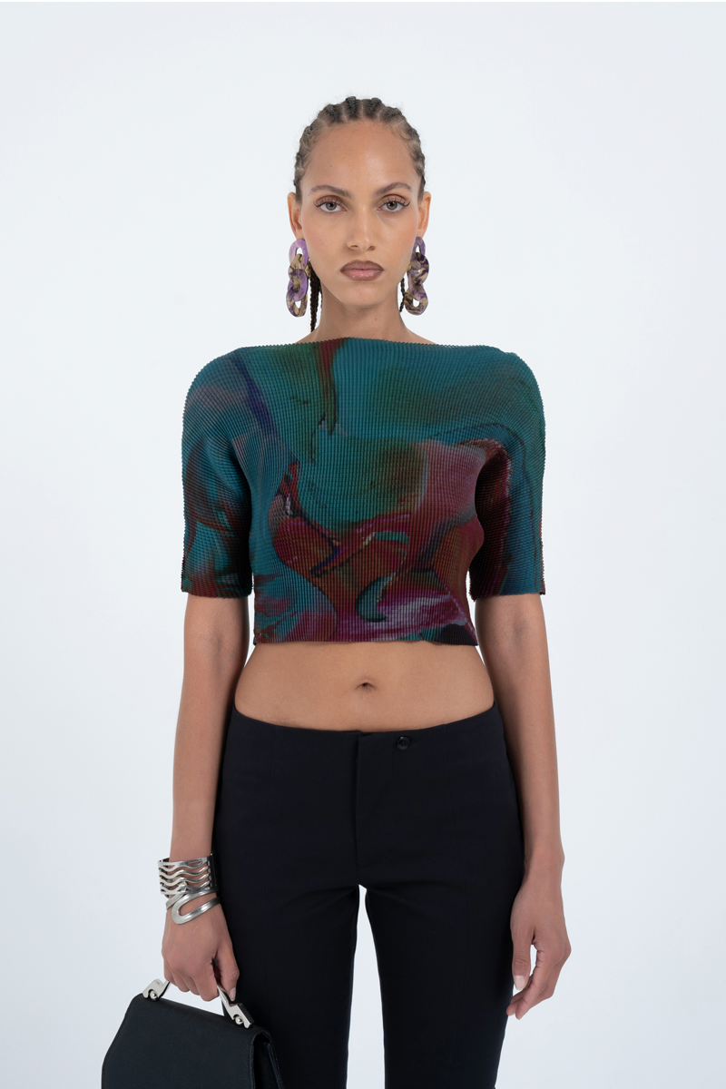 Arthur Waffle Pleat Tee // Waratah