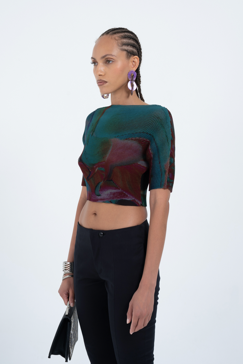 Arthur Waffle Pleat Tee // Waratah