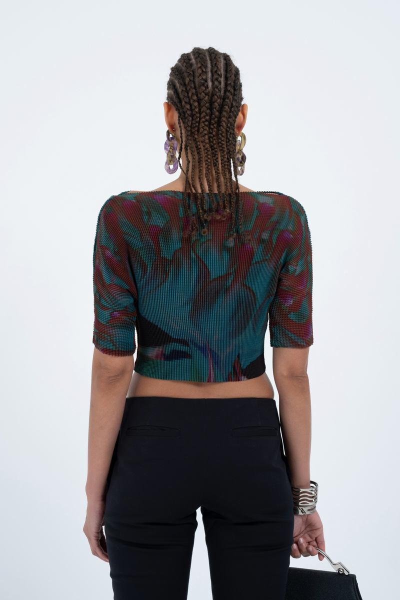 Arthur Waffle Pleat Tee // Waratah