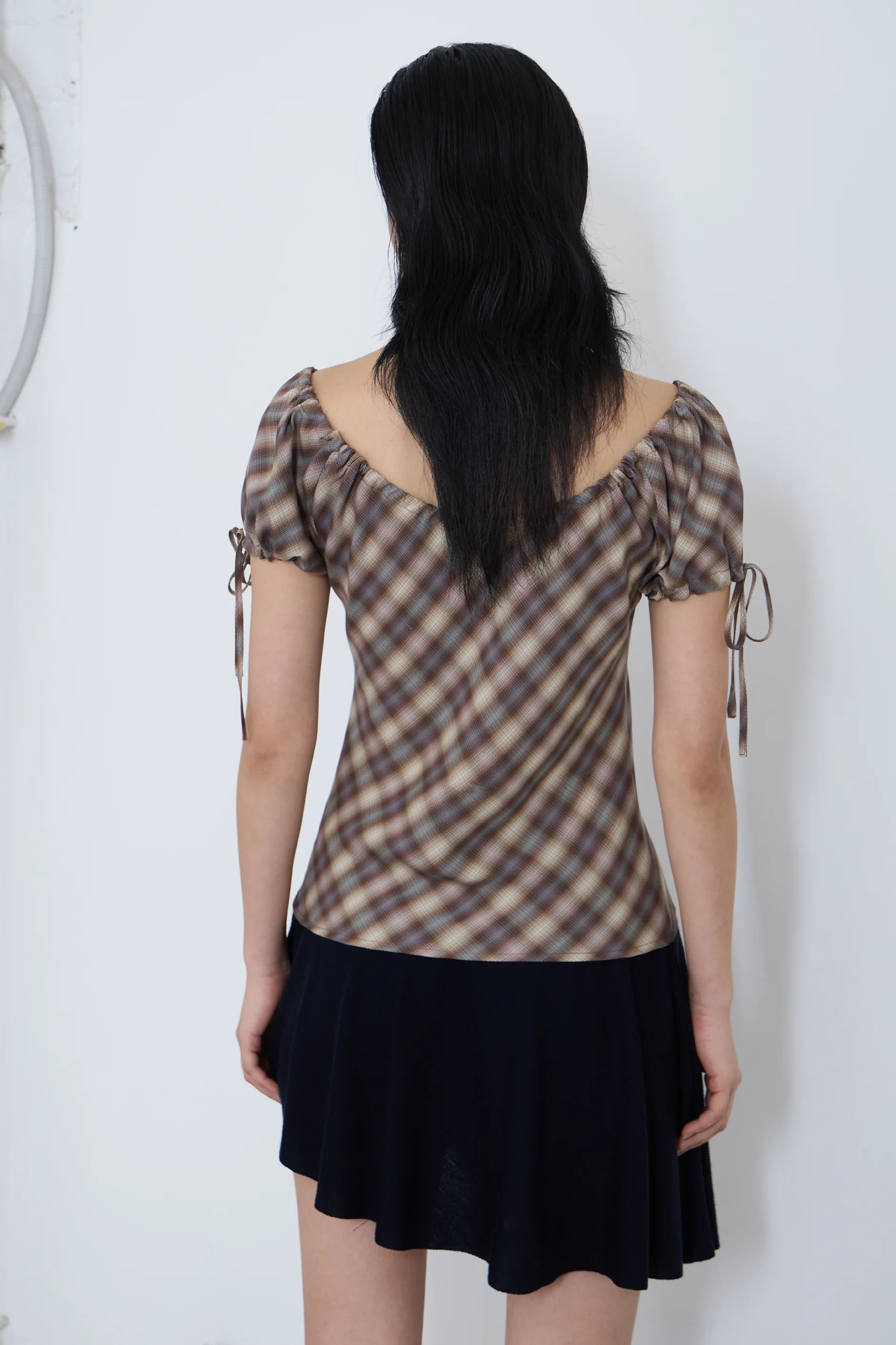 PV Dissolve Wool Skirt // Ink