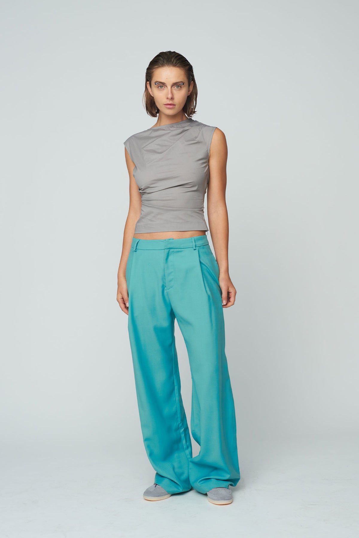 Wynn Hamlyn Monica Top // Light Grey