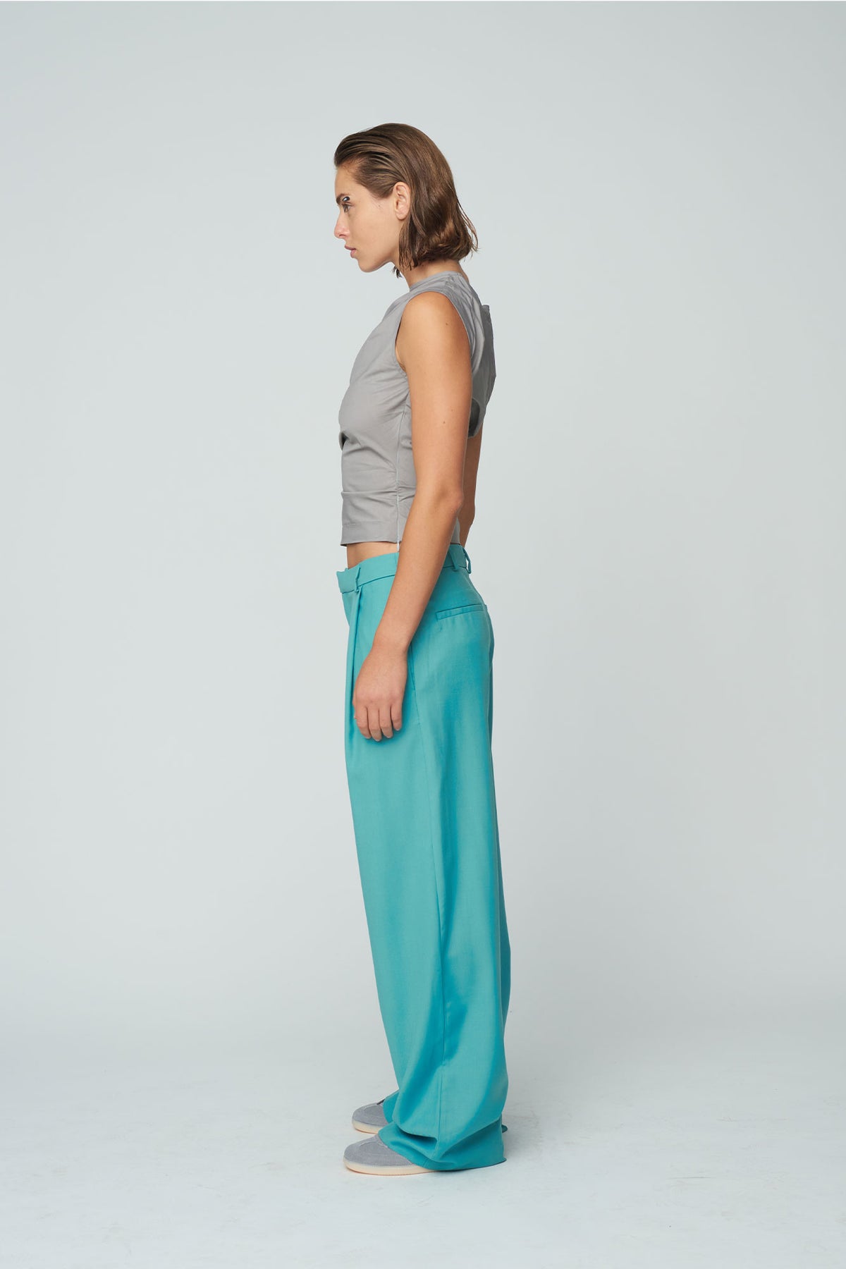 Wynn Hamlyn Monica Top // Light Grey