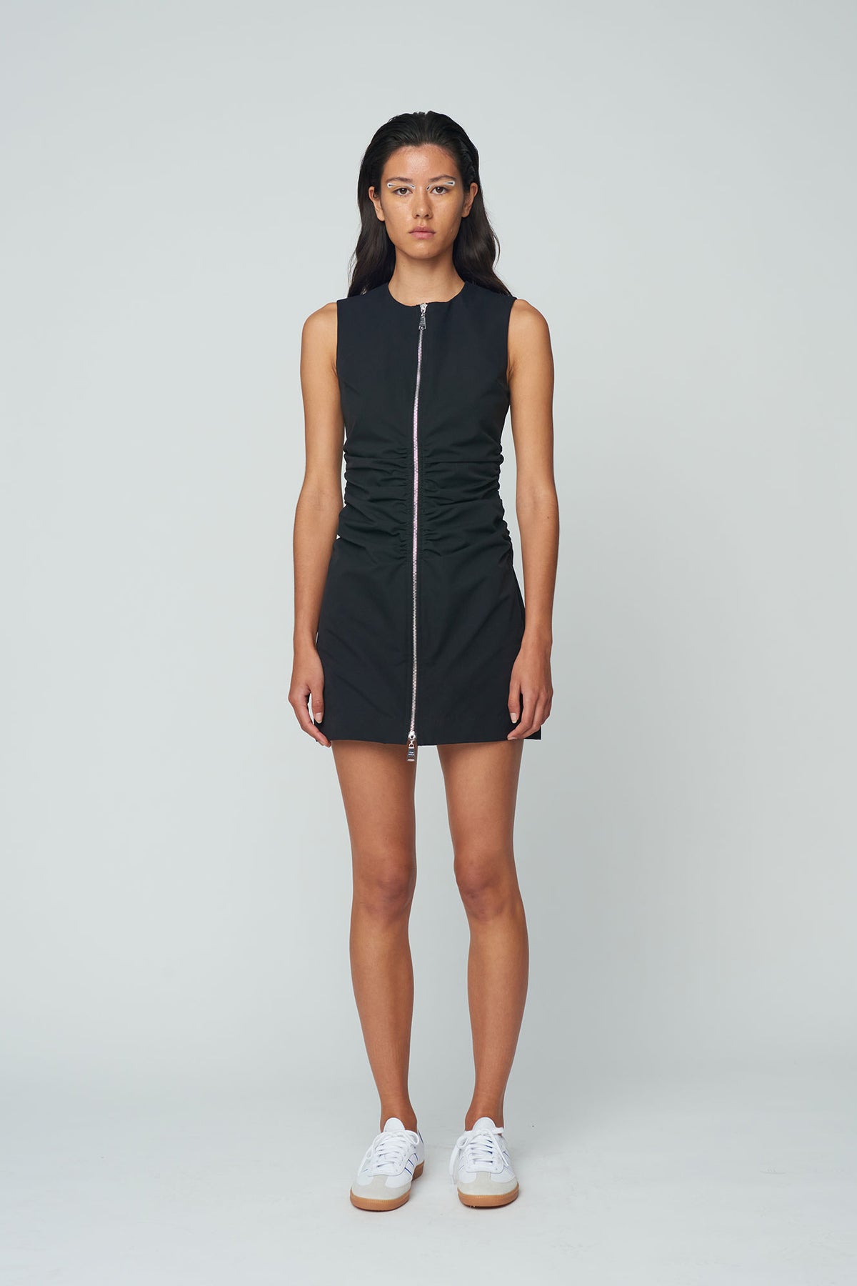 Wynn Hamlyn Zipper Mini Dress // Black