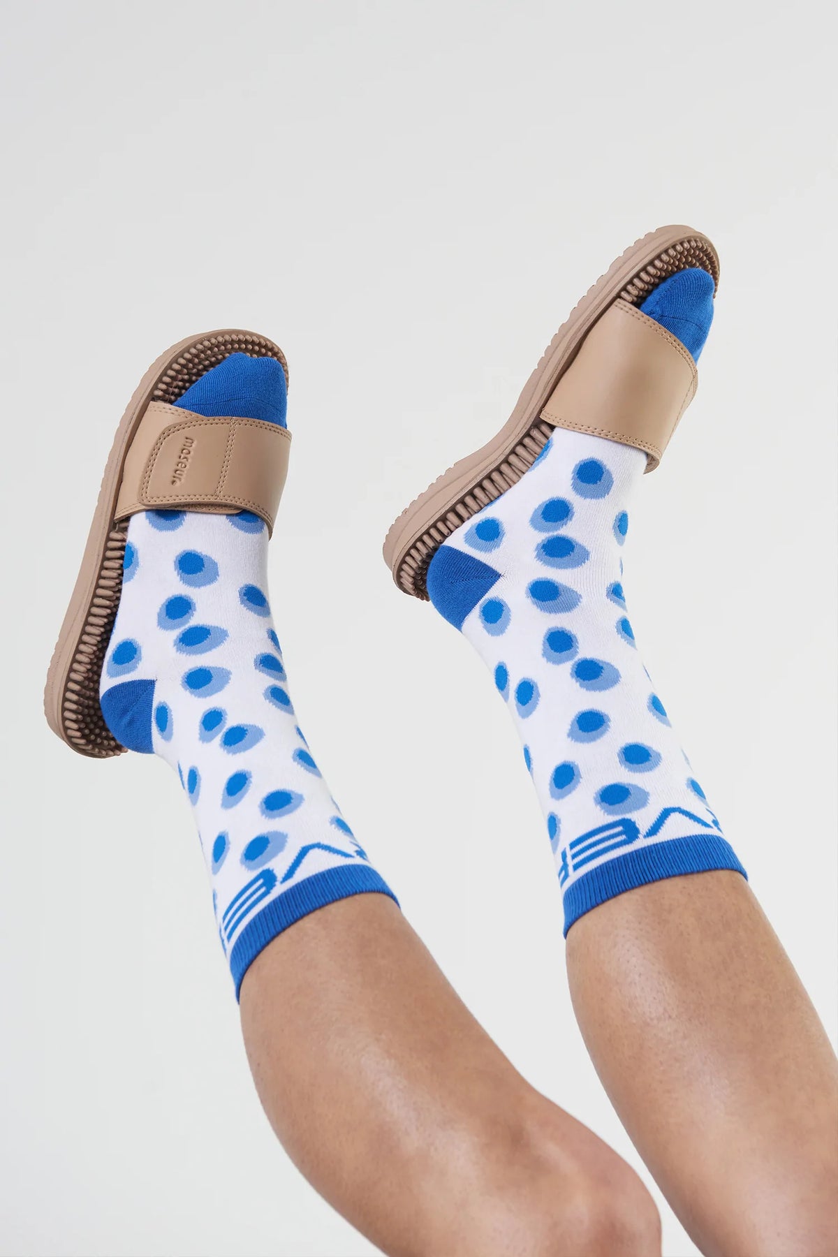 Verner Spot Socks // White & Blue