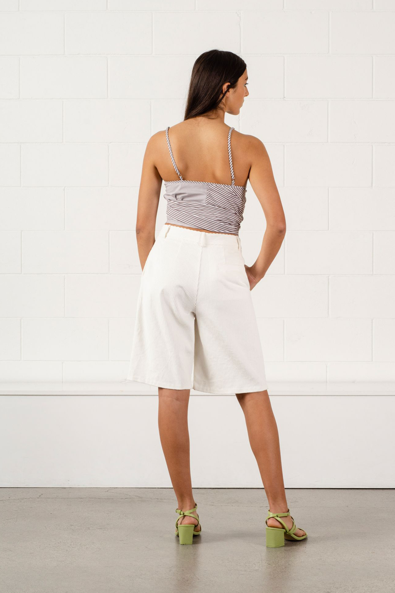 Penny Sage Dalton Wrap // Brown Stripes