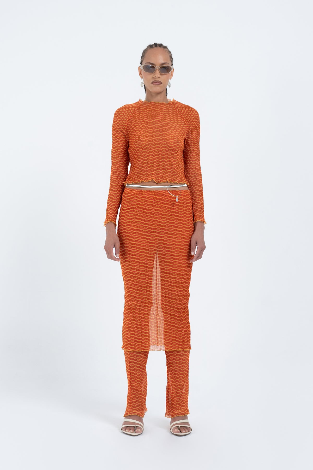 Arthur Tube Skirt // Orange Croc
