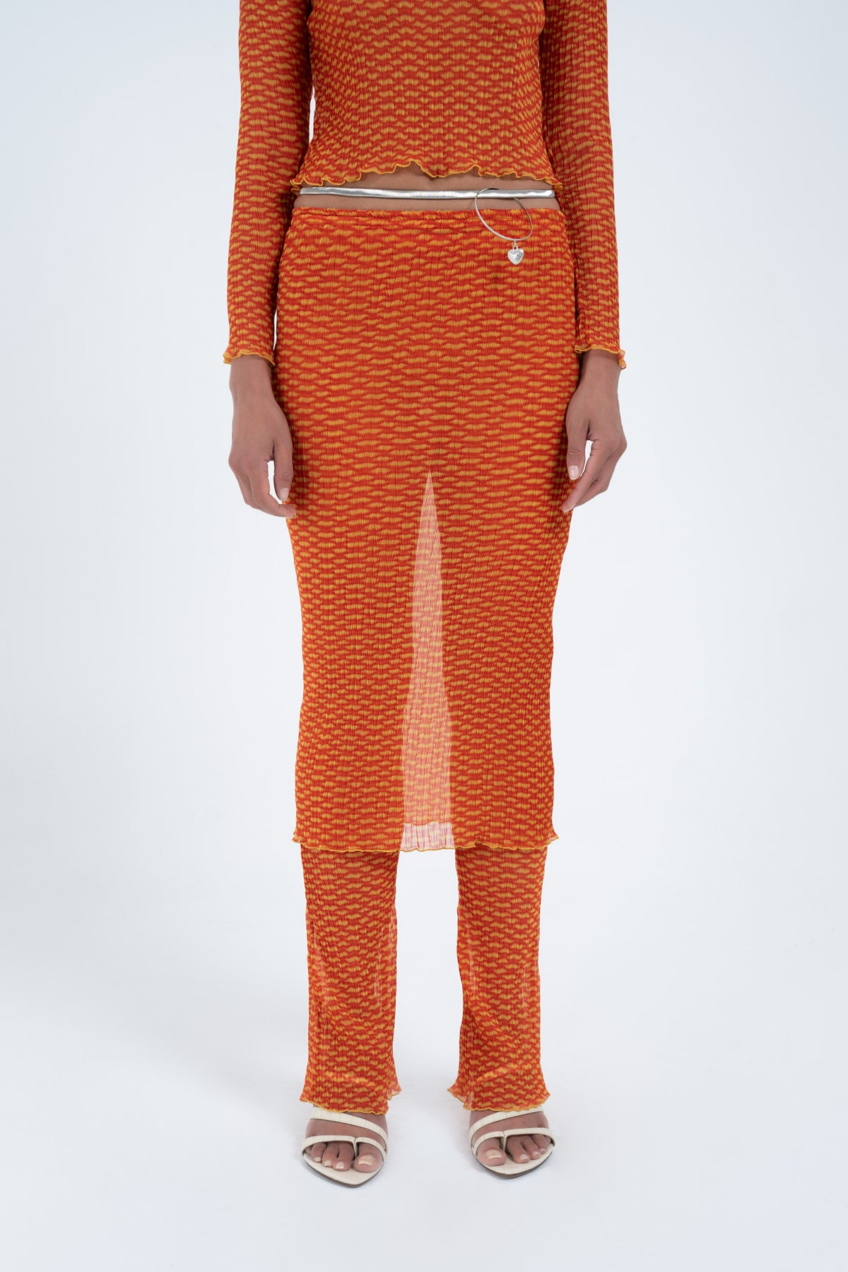 Arthur Tube Skirt // Orange Croc