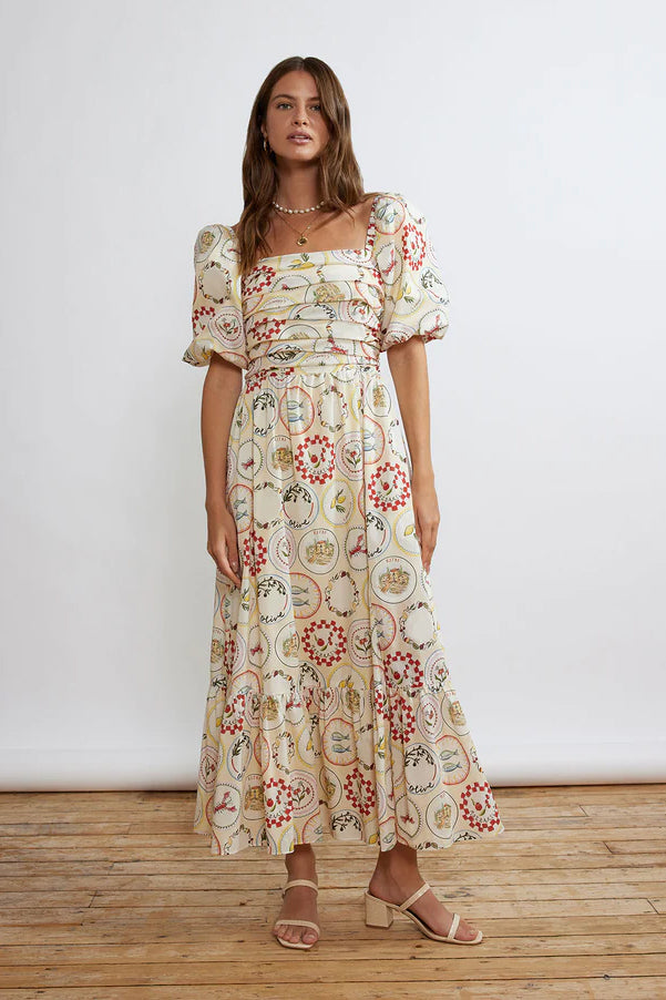 Kitri Maggie Vintage Plate Dress