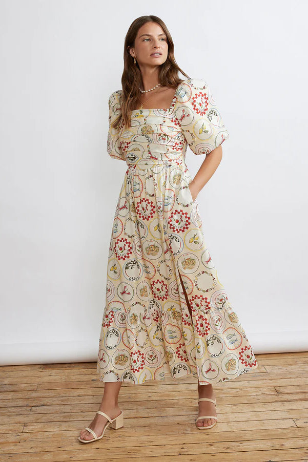 Kitri Maggie Vintage Plate Dress