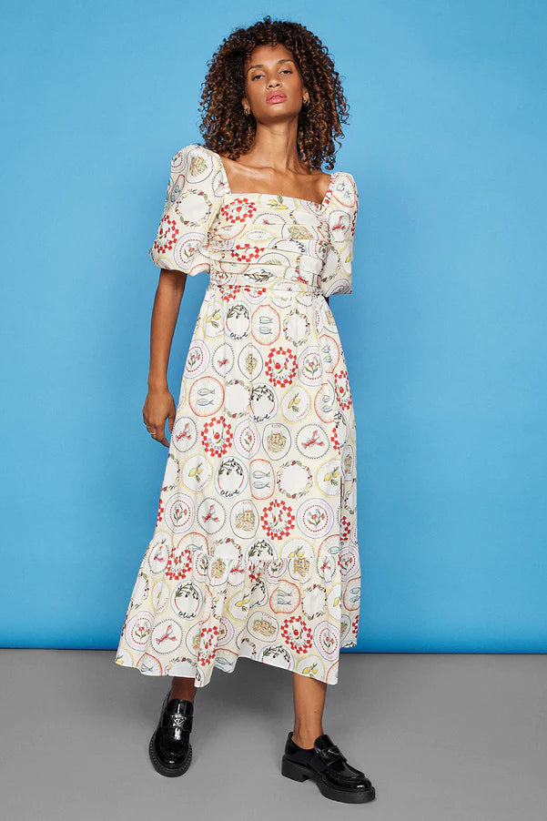 Kitri Maggie Vintage Plate Dress
