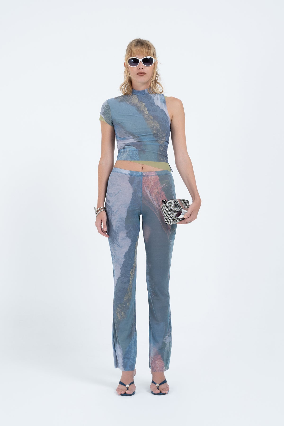 Arthur Mesh Flatlock Pant // River