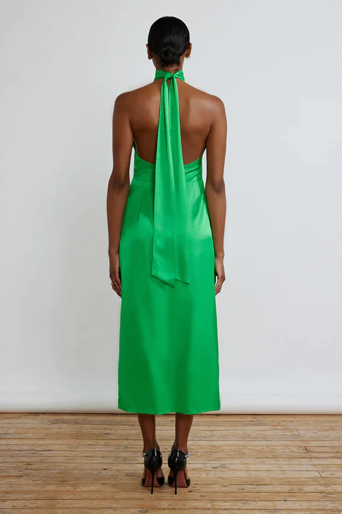 Kitri Gwen Halterneck Dress // Kelly Green