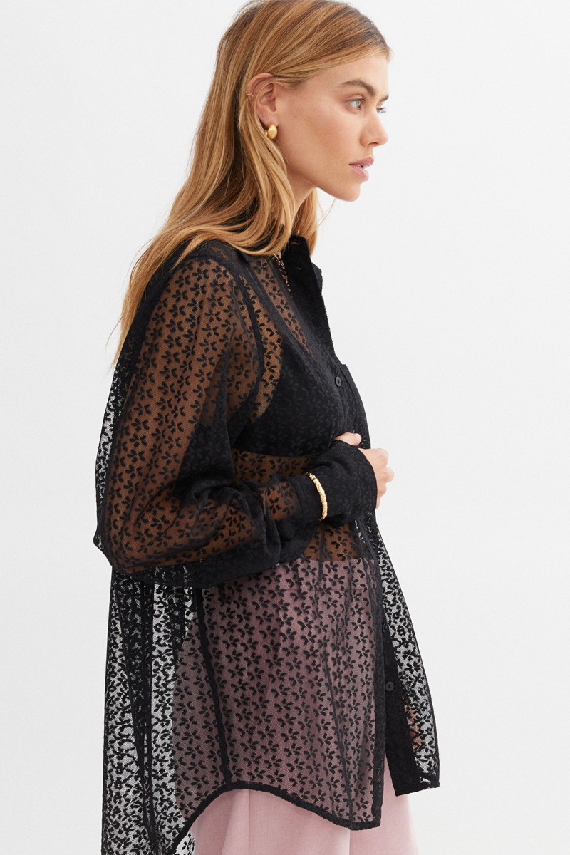 Blanca Holland Shirt // Black