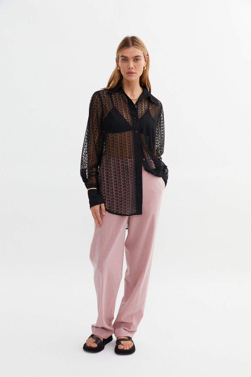 Blanca Holland Shirt // Black